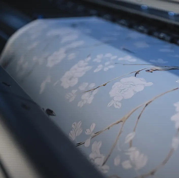 Luxury Digital Printing on Textiles and Wallpaper for Home Furnishings Trade